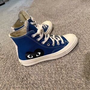 Comme des Garcons Blue and White Kids/Women’s High-Tops